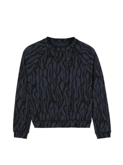 Sweatpullover aus Bio Baumwolle(print mitternachtsblau, XS)