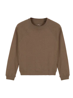 Sweatpullover aus Bio Baumwolle(walnuss melange, XS)