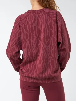 Sweatpullover aus Bio Baumwolle(print weinrot, XS)