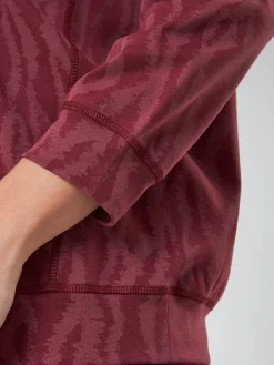Sweatpullover aus Bio Baumwolle(print weinrot, XS)