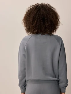 Sweatshirt aus Bio Baumwolle(schiefer, S)