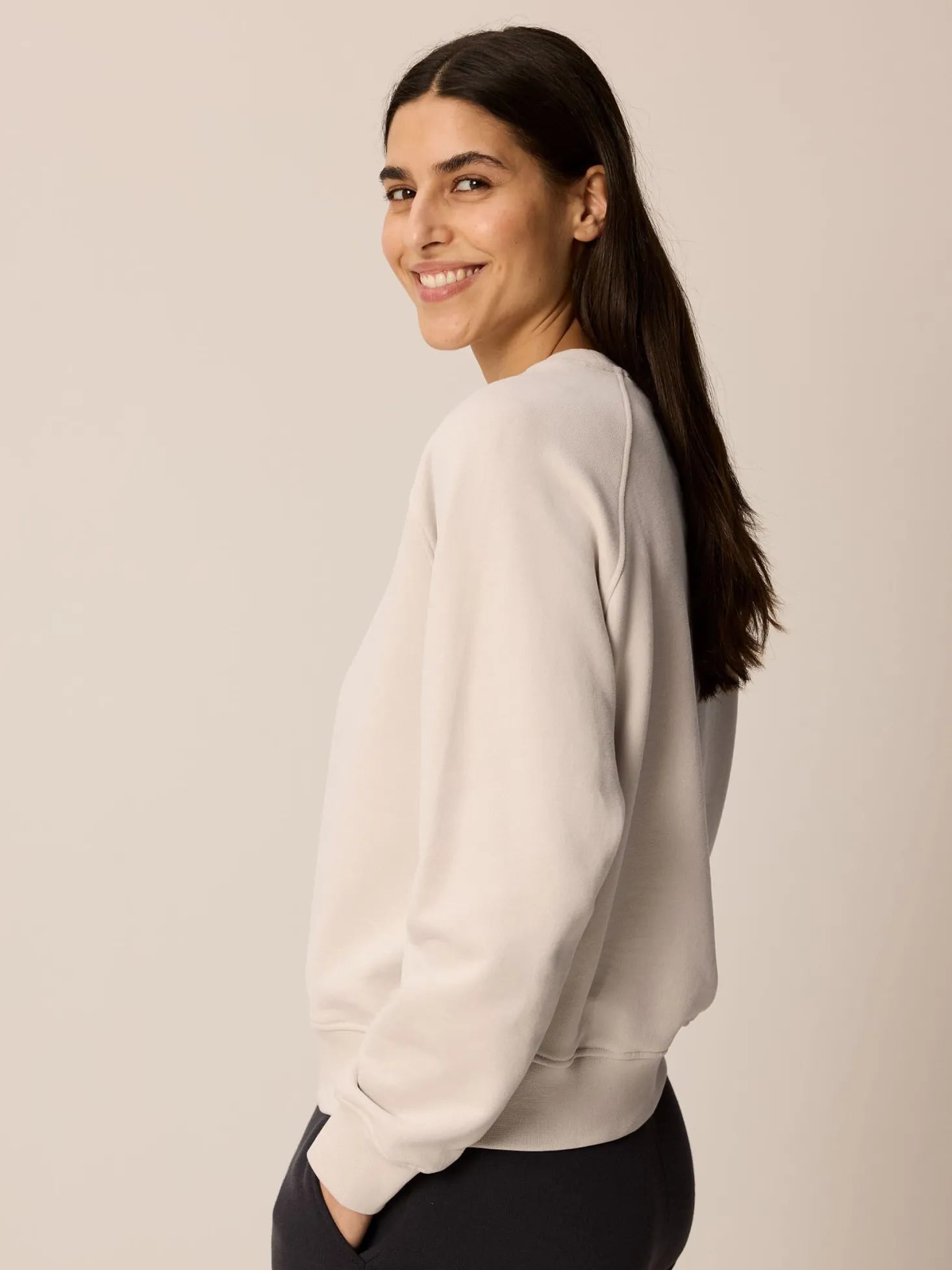 Sweatshirt aus Bio Baumwolle(stein, S)