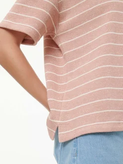 Sweatshirt aus Bio Baumwolle(camelie/offwhite, XS)