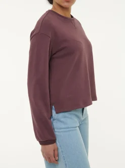 Sweatshirt aus Bio-Baumwolle(merlot, 40)