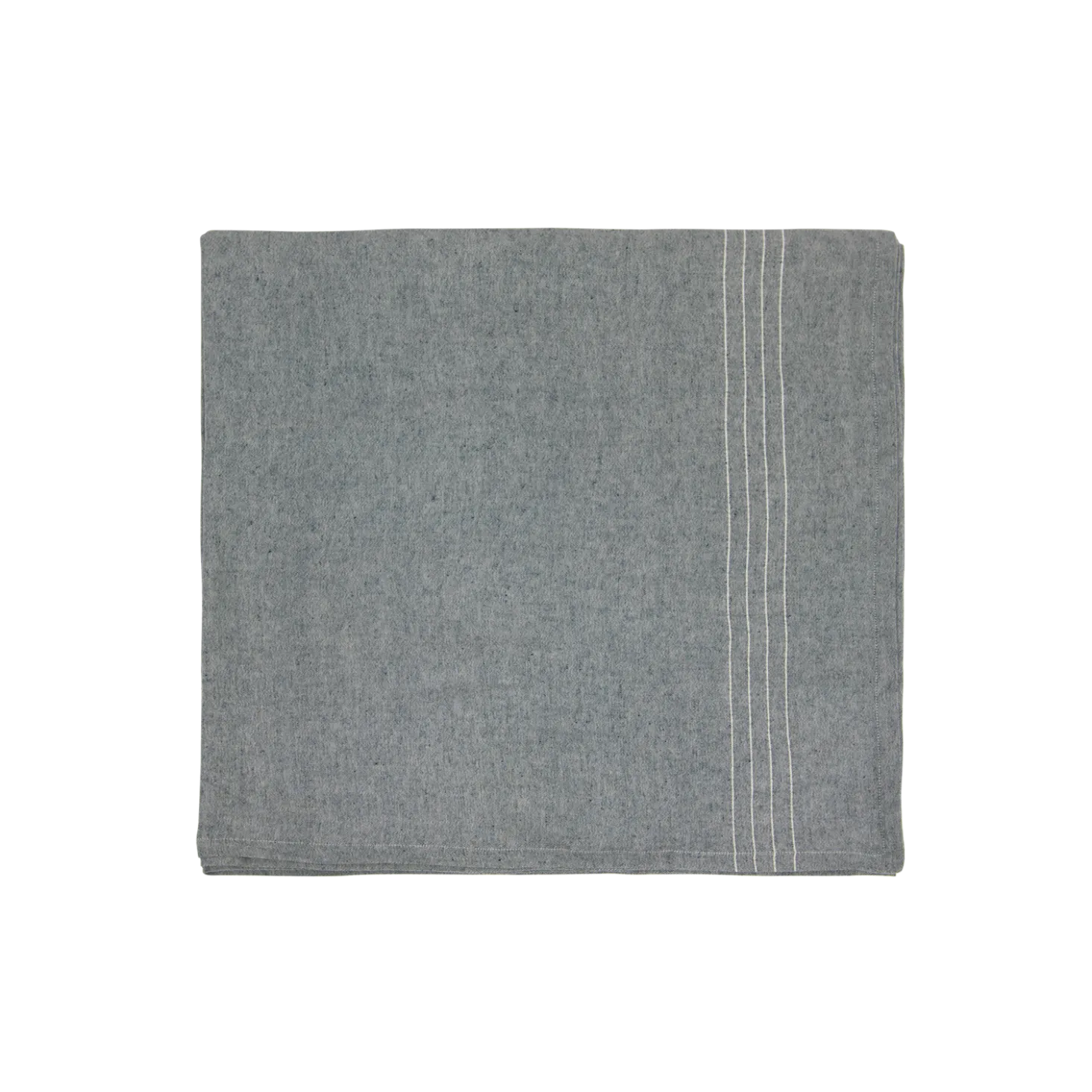 Tischdecke Emma135 x 250 cm, 50 % Baumwolle/50 % Leinen, GOTS (blau/natur, Tischdecke)