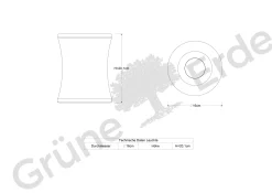 Tischleuchte Malla inkl.LeuchtmittelSchirm 100% Schafschurwolle (Buche, 3D Strick Sand)
