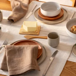 Tischset Ariana38 x 48 cm, 60 % Baumwolle/40 % Leinen, GOTS (nougat)