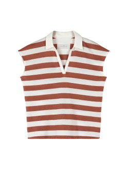 Top aus Bio Baumwolle(bernstein/offwhite, 38)