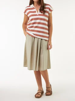 Top aus Bio Baumwolle(bernstein/offwhite, 38)