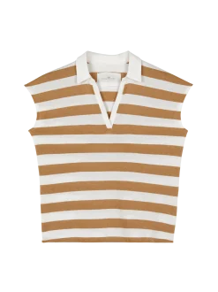 Top aus Bio Baumwolle(rattan/offwhite ringel, 38)