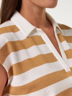 Top aus Bio Baumwolle(rattan/offwhite ringel, 38)