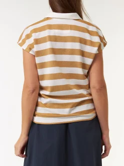 Top aus Bio Baumwolle(rattan/offwhite ringel, 38)