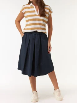 Top aus Bio Baumwolle(rattan/offwhite ringel, 38)