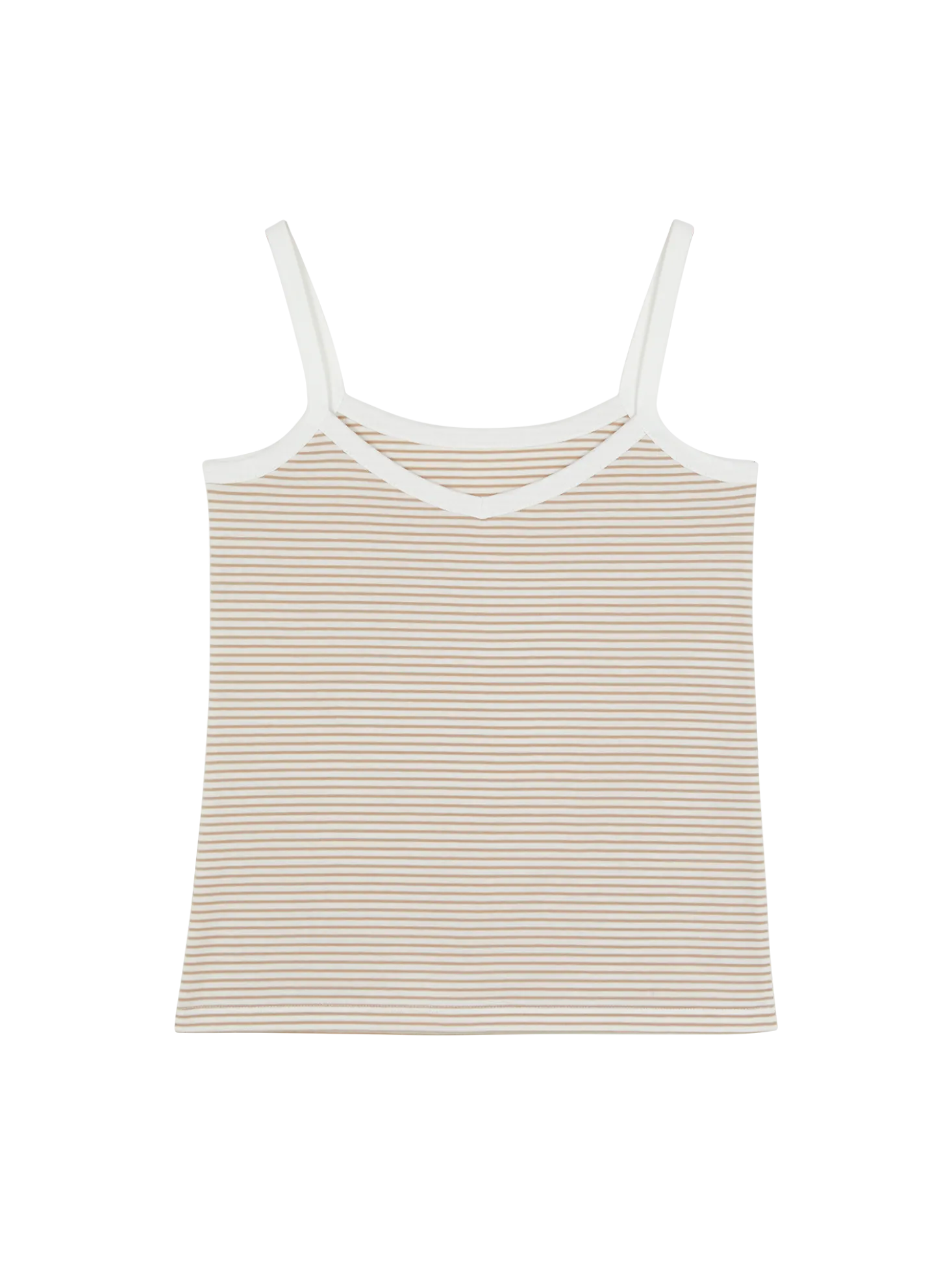Trägertop aus Bio Baumwolle(ringel beige, XS)