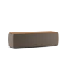 Truhe Tambor rechteckigB 143 cm x T 48 cm x H 41 cm (Wollstoff Tano natur, Buche)