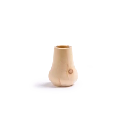 Vase aus Zirbenholz mit GlaseinsatzH17,5 cm