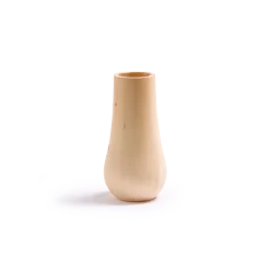 Vase aus Zirbenholz mit GlaseinsatzH26,5 cm