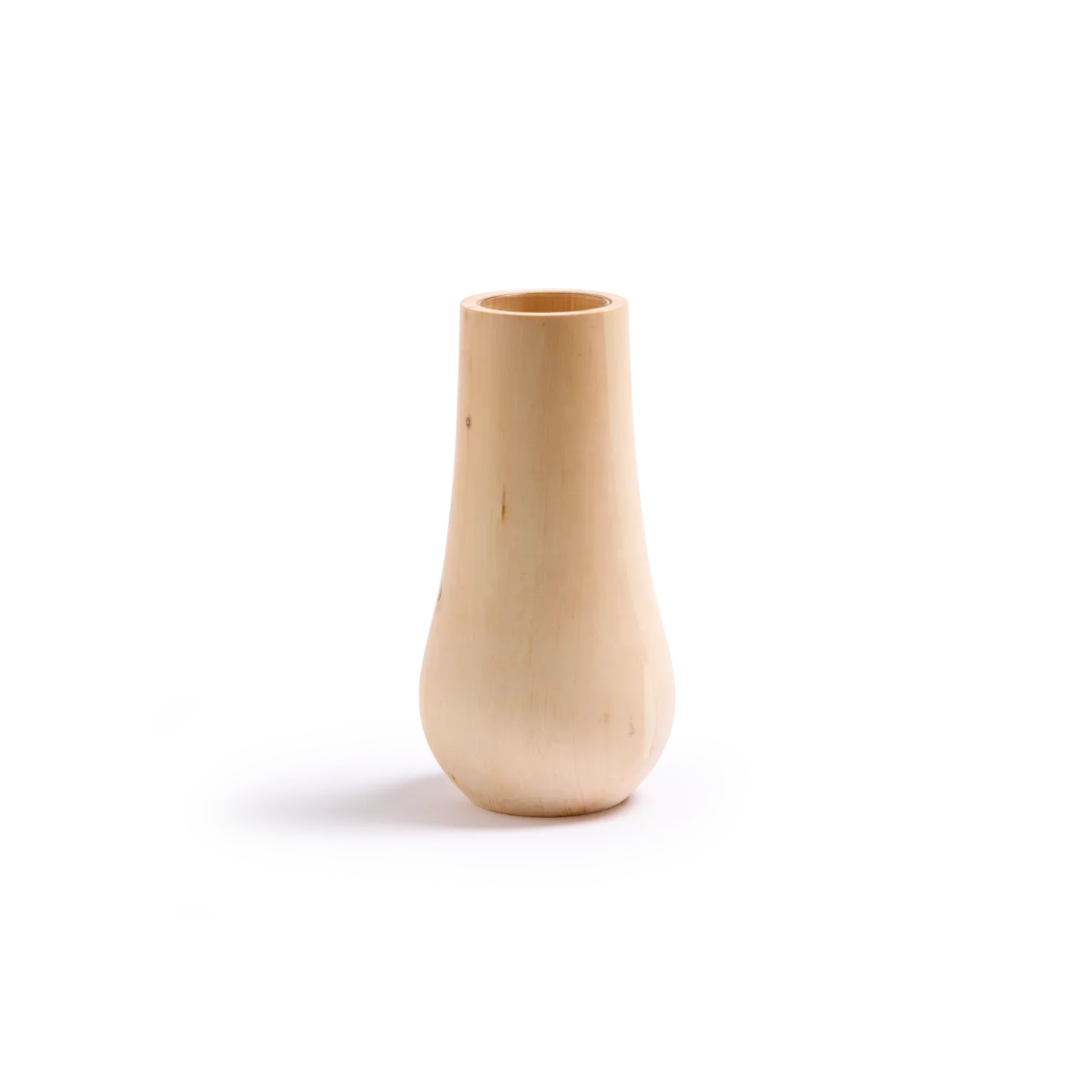 Vase aus Zirbenholz mit GlaseinsatzH26,5 cm