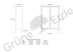 Vitrine Tenso(glas, Buche, 142,4)