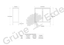 Vitrine Tenso(glas, Kernbuche, 106,4)