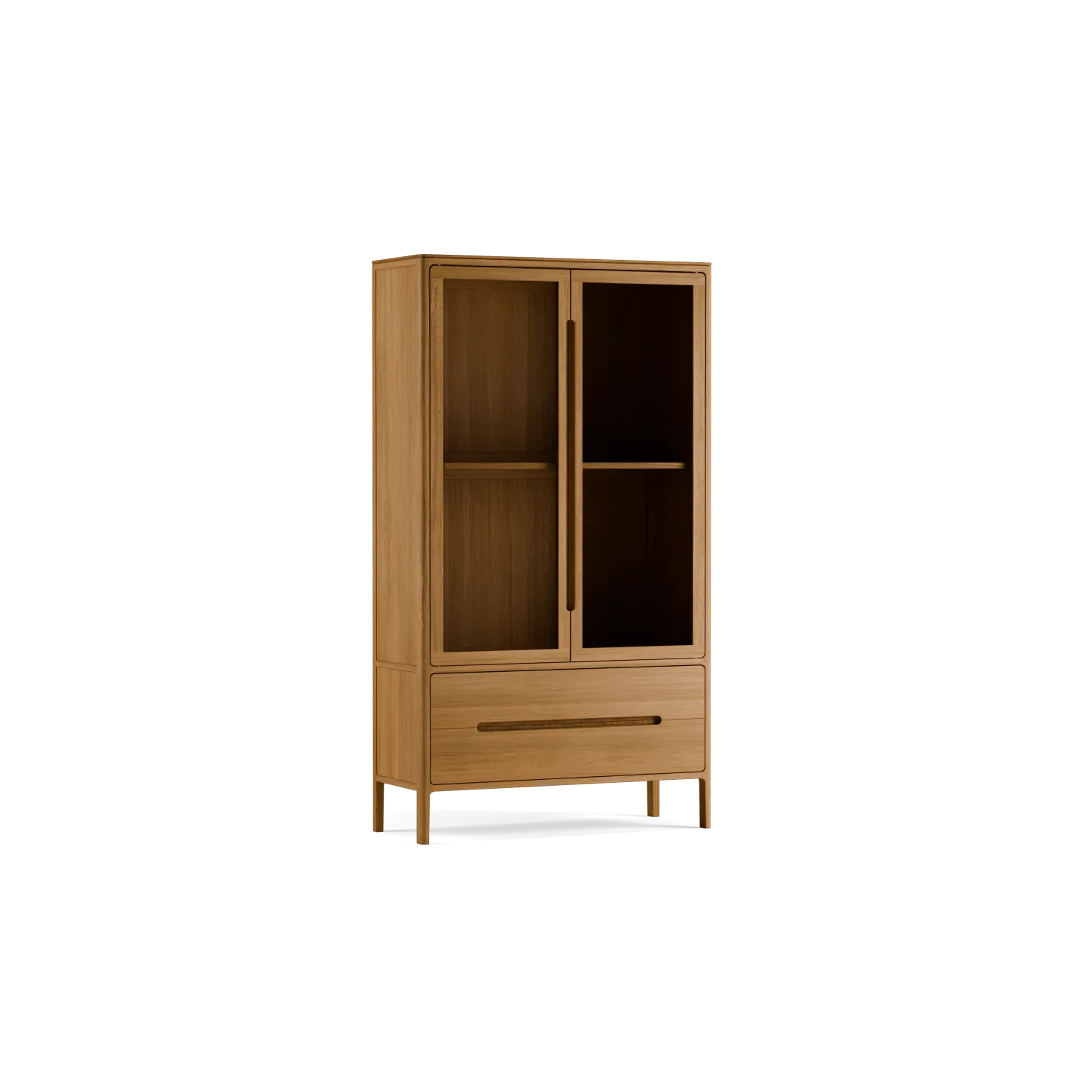 Vitrine Tenso 2-türig2 Laden (glas, Eiche, 2-türig, 2 Laden)