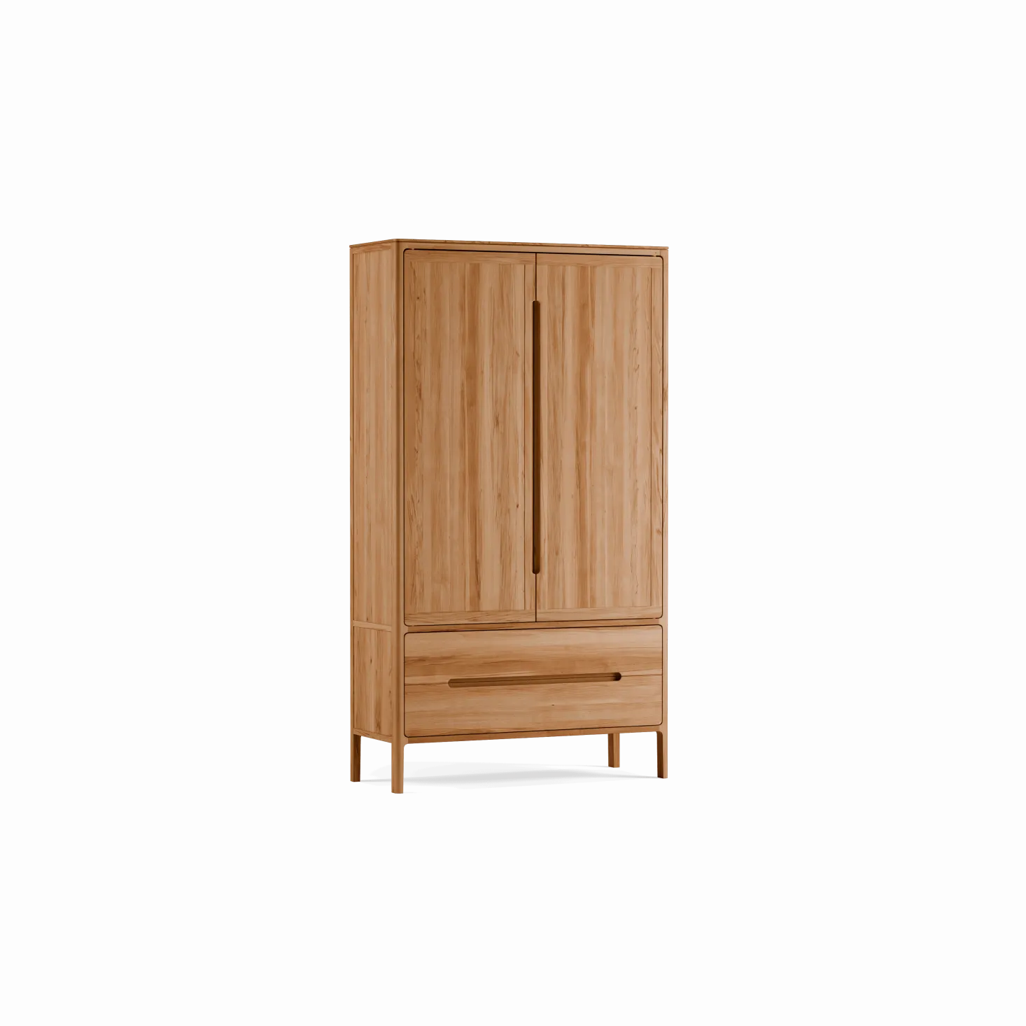 Vitrine Tenso 2-türig2 Laden (Holz, Kernbuche, 2-türig, 2 Laden)