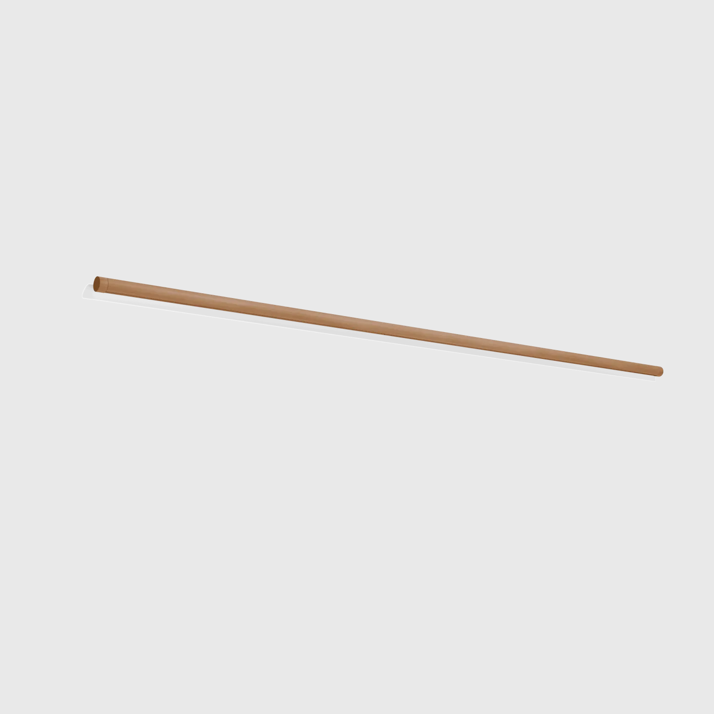 Vorhangstange Listellorund, 1-läufig, inkl. Abdeckkappen (Buche, 200cm)