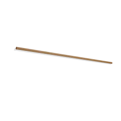 Vorhangstange Listellorund, 1-läufig, inkl. Abdeckkappen (Eiche, 200cm)