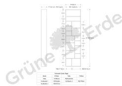 Wandregal Piet hochB 50 x H 187 x T 18 cm (Buche)