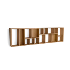 Wandregal Piet hochB 50 x H 187 x T 18 cm (Buche)