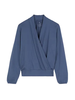 Wickelshirt aus Bio Baumwolle(vintage indigo, M)