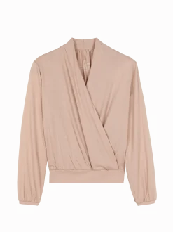Wickelshirt aus Bio Baumwolle(camelie, XS)