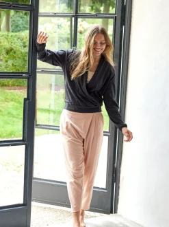 Wickelshirt aus Bio Baumwolle(schwarz, XS)