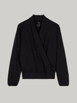 Wickelshirt aus Bio Baumwolle(schwarz, XS)