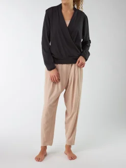Wickelshirt aus Bio Baumwolle(schwarz, XS)
