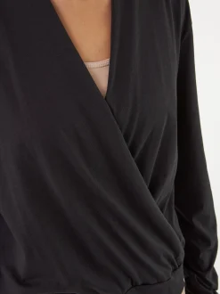 Wickelshirt aus Bio Baumwolle(schwarz, XS)
