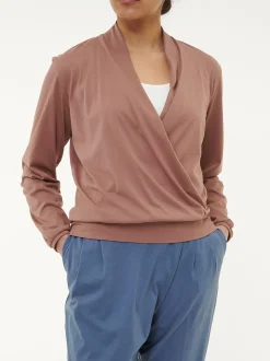 Wickelshirt aus Bio Baumwolle(cappuccino, XS)