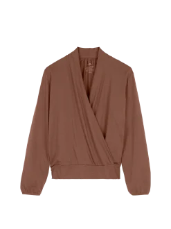 Wickelshirt aus Bio Baumwolle(cappuccino, XS)
