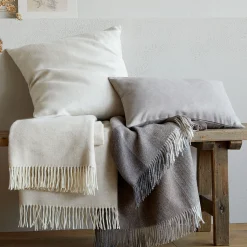 Wohndecke Lady Grey140 x 200 cm, 100 % Schurwolle (Lamm) (cappucchino)