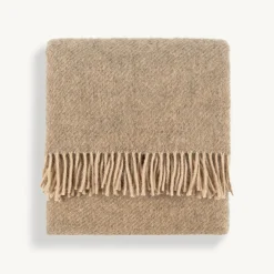 Wohndecke Mats100 % Schurwolle (50 % rezykliert) (beige, 130 x 200 cm)
