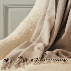 Wohndecke Matteo140 x 200 cm, 100 % Schurwolle (Lamm) (cappuccino)