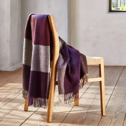 Wohndecke Tristan130 x 200 cm, 100 % Alpakawolle (pflaume)