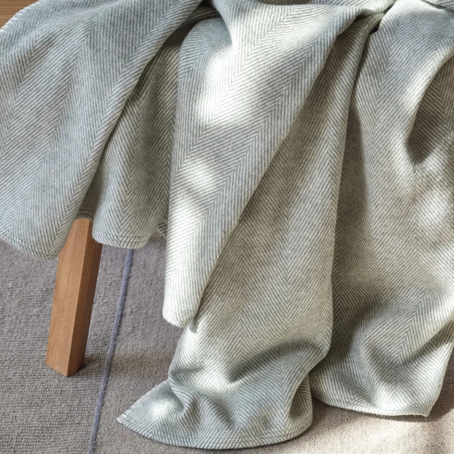 Wohndecke Yannick140 x 200 cm, 100 % Baumwolle, GOTS (sesam)