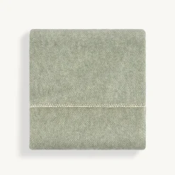Wohndecke Yannick140 x 200 cm, 100 % Baumwolle, GOTS (salbei)