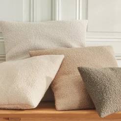 Wohnkissenbezug Casello52 % Baumwolle, 48 % Schurwolle, Bouclé, GOTS (gris, 40 x 40 cm)