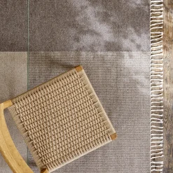 Wollteppich Kelim Mata(kiesel/kurkuma, 70 x 140 cm)