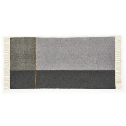 Wollteppich Kelim Mata(kiesel/kurkuma, 70 x 140 cm)
