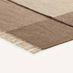 Wollteppich Kelim Mata(sand/torf, 70 x 140 cm)