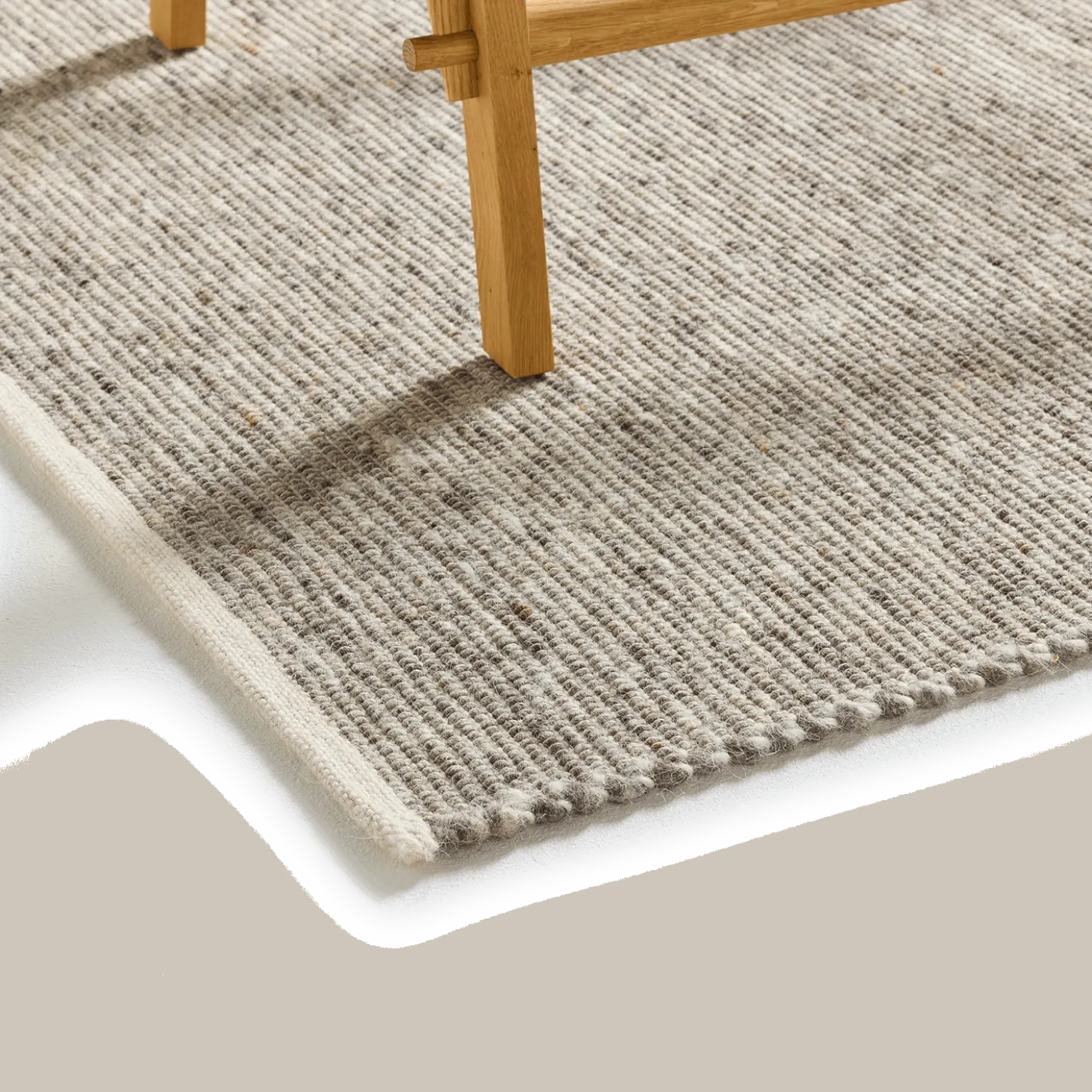 Wollteppich Linio Pur(stein, 70 x 140 cm)