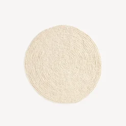 Wollteppich Maglia 100% Schafschurwolle(naturweiß ungefärbt, Ø140 cm)